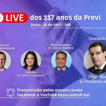 Eleitos fazem Live especial de aniversário da Previ nesta sexta 16, às 18h